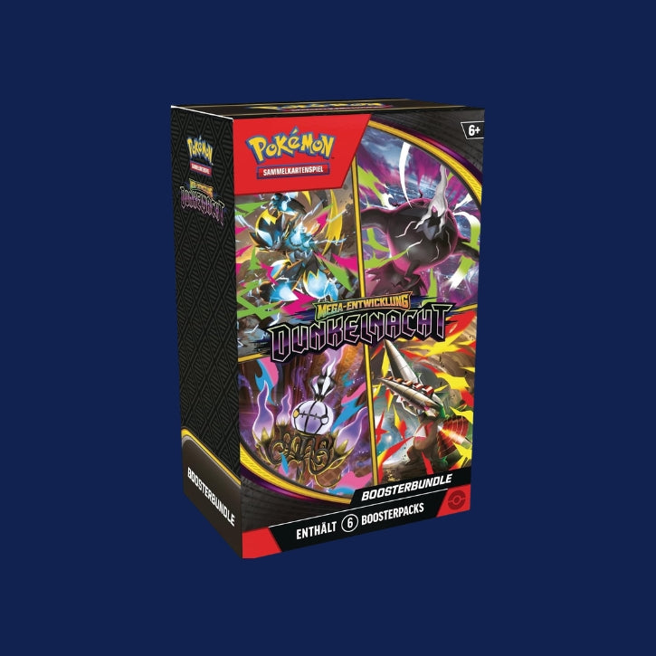 Pokémon-Sammelkartenspiel: Boosterbundle Mega-Entwicklung – Dunkelnacht (6 Boosterpacks)